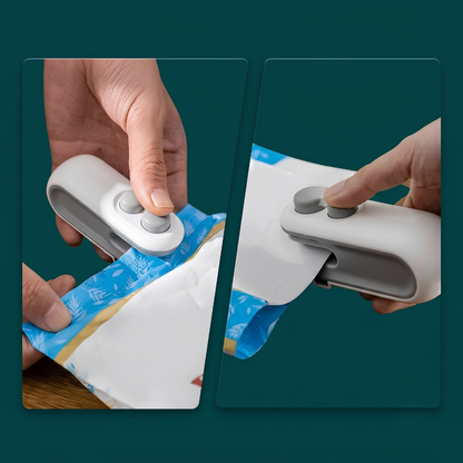 Mini Bag Sealer 2-in-1 | USB Rechargeable Heat Sealer & Bag Cutter