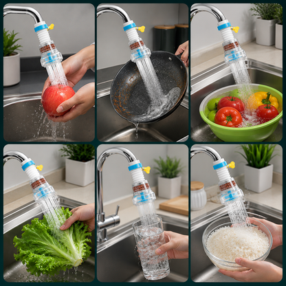 360° Adjustable Fan Faucet Nozzle | Water Saving Faucet Sprayer
