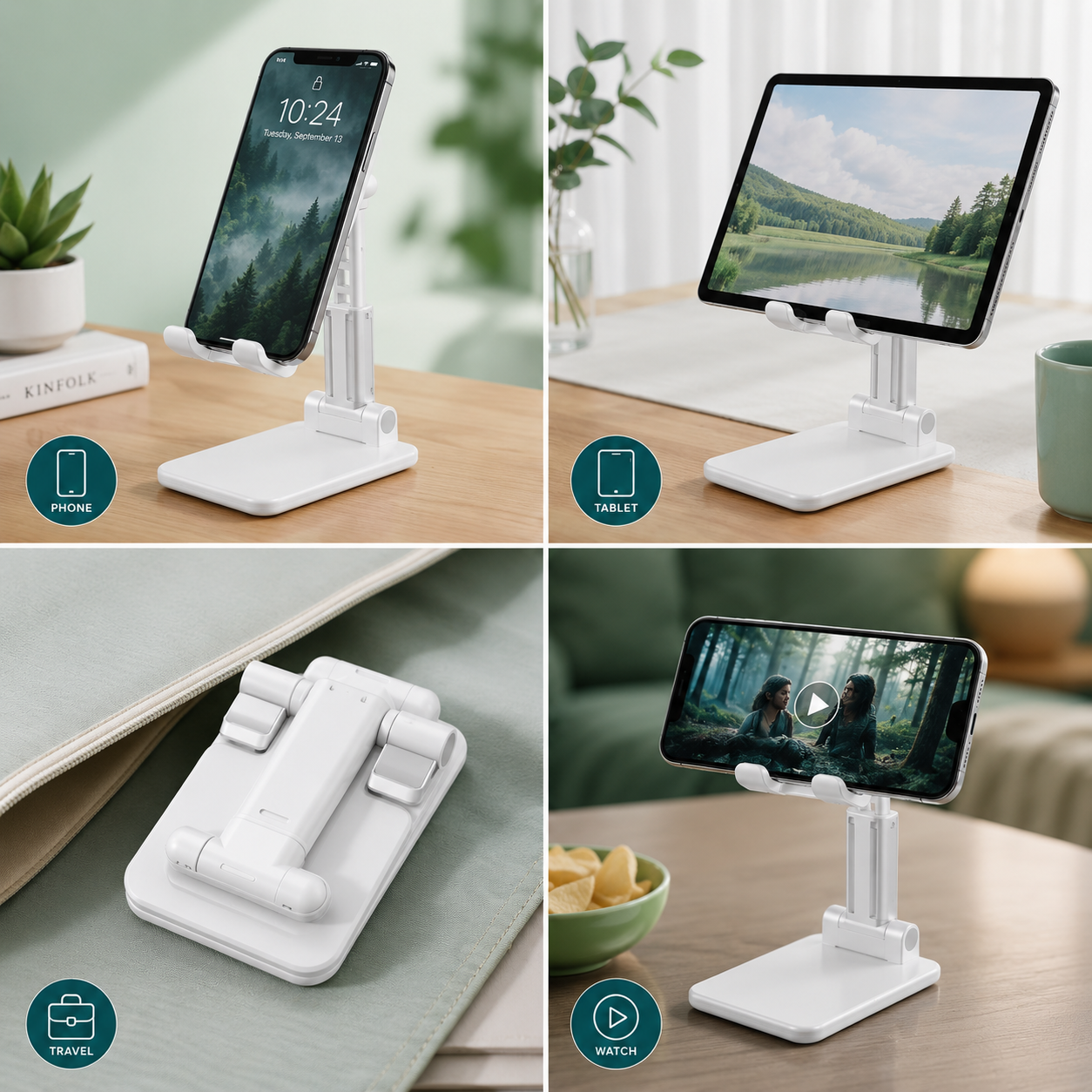 Foldable Mobile Stand | Adjustable Phone & Tablet Holder