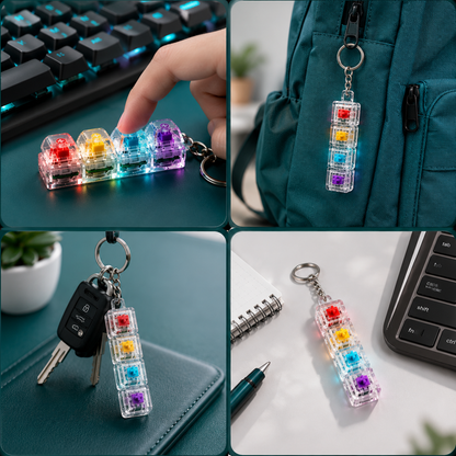 Keyboard Fidget Stress Relief Keychain | Mini Click Fidget Toy