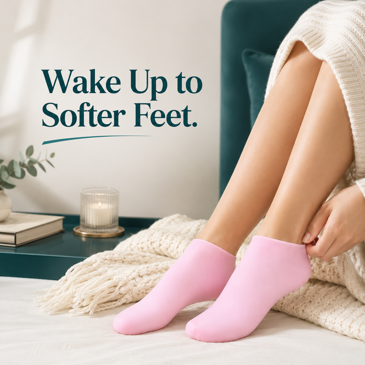 Silicone Moisturizing Socks | Gel Heel Socks for Dry & Cracked Feet