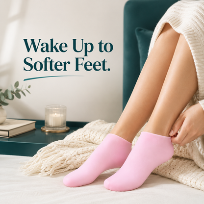 Silicone Moisturizing Socks | Gel Heel Socks for Dry & Cracked Feet