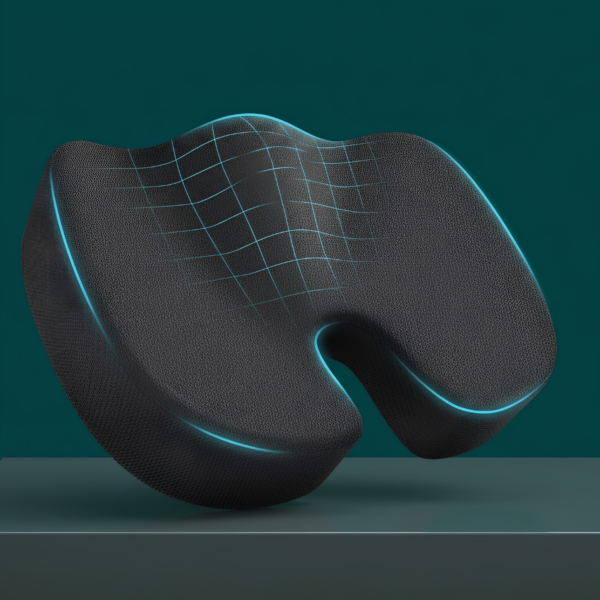Orthopedic wedge seat cushion with memory foam support Orthopedic wedge seat cushion with memory foam support