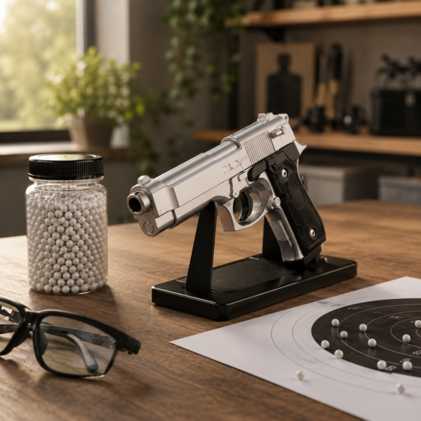 Silver M92 Style Airsoft Toy Gun | Realistic 6mm BB Pistol