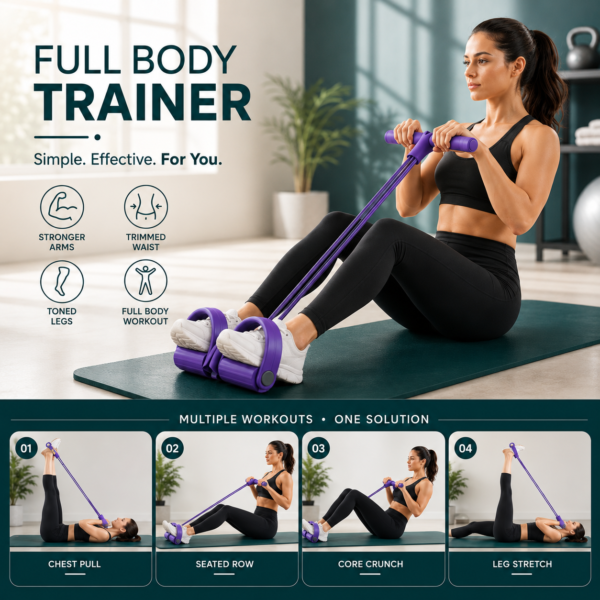 Full Body Fitness Resistance Band Full body fitness resistance band with double pull design