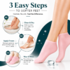 Premium Silicone Moisturizing Socks Reusable pink silicone socks for daily foot care and skin hydration.