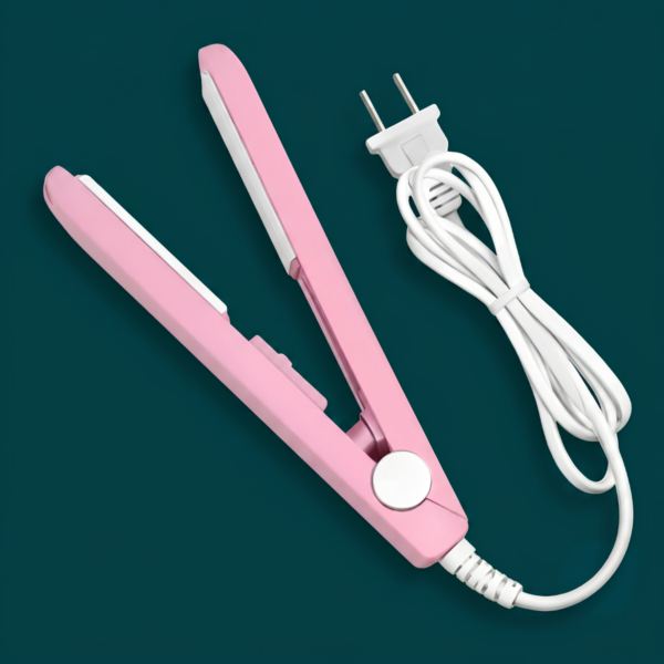 Compact mini hair straightener with aluminum plates Compact mini hair straightener with aluminum plates
