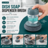 Soap Dispensing Palm Brush with steel wire scrubber Soap Dispensing Palm Brush with steel wire scrubber