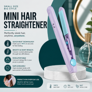 Mini hair straightener for quick everyday styling
